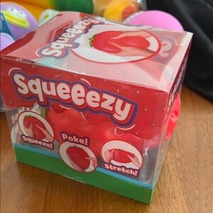 Sunny Days Fidget Squeeezy Squishy Toy Strawberry NEW